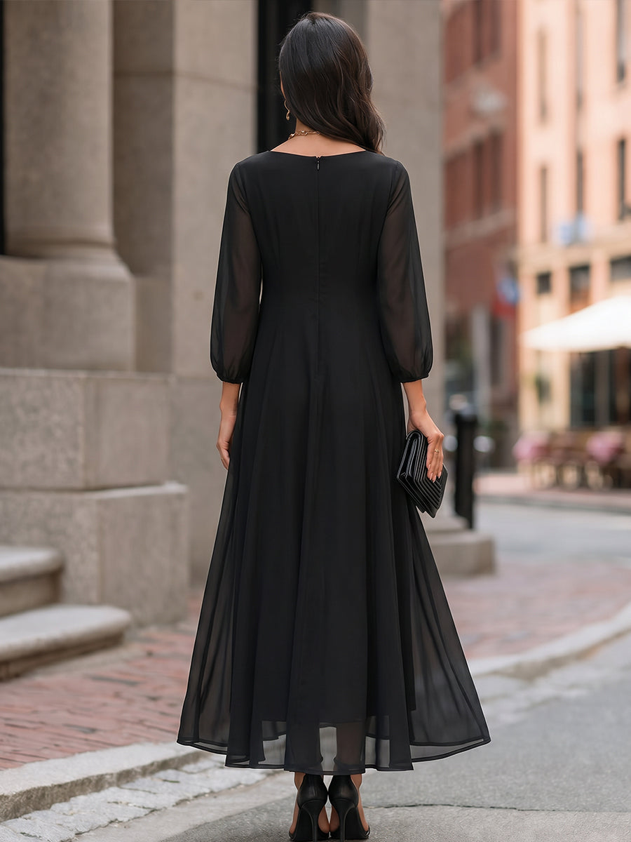 Transparan Kol A Kesim Maksi Elbise — 9. görsel