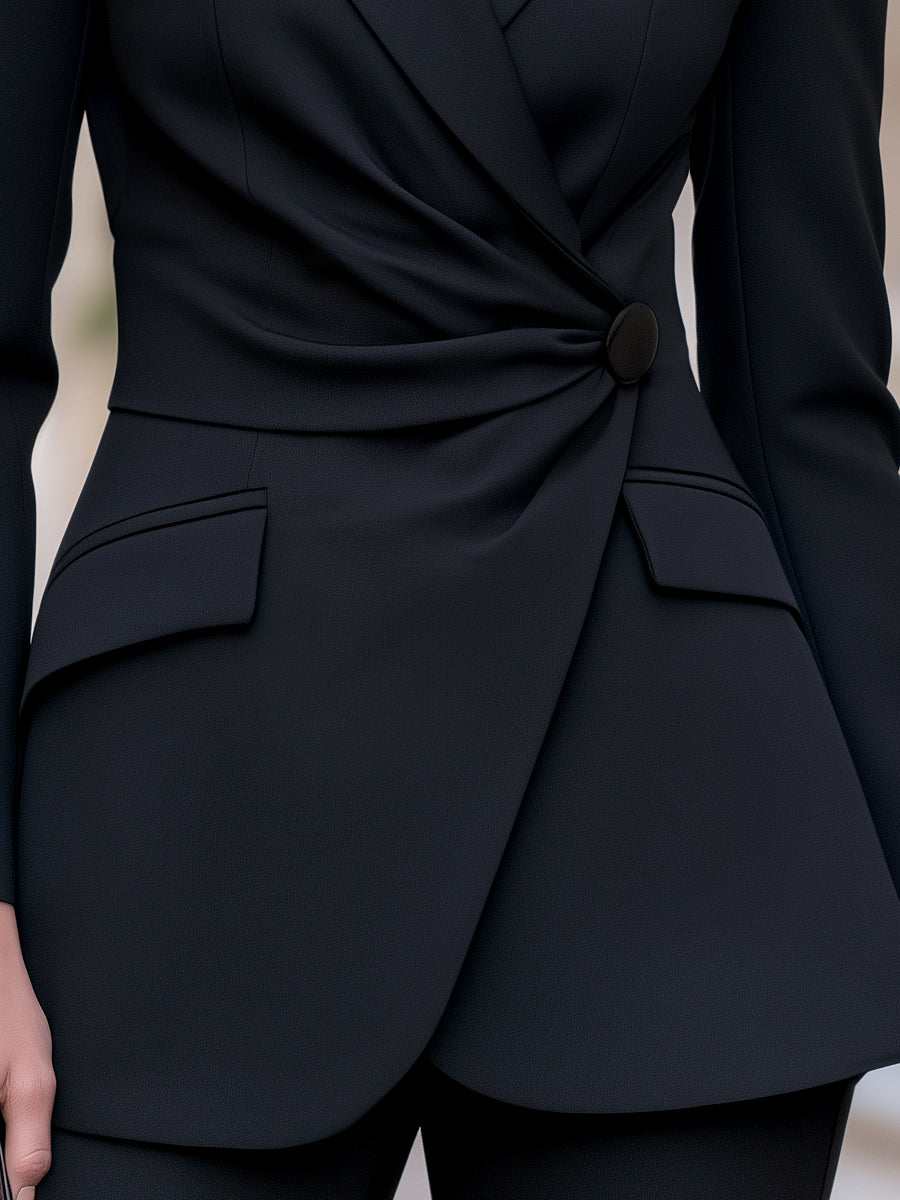 Asimetrik Drapeli Blazer Ceket — 7. görsel